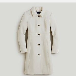 J. Crew Classic Lady Day Coat Vintage White Size 10